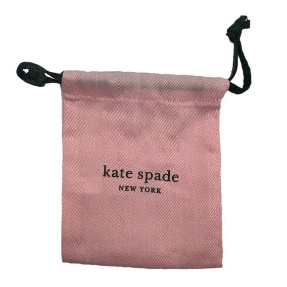 Kate Spade Small Pink Black Foil Pink Drawstring Jewelry Accessories Dust Bags - Picture 1 of 5